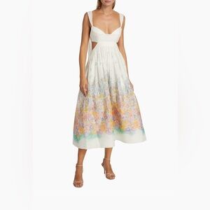 Zimmermann
Floral Silk & Linen Bralette-Style Dress